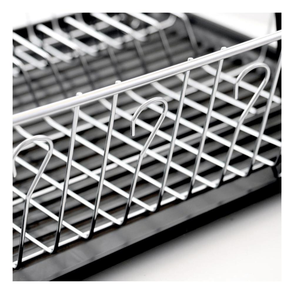 Better Chef 16" Chrome-Plated Metal Dish Rack with Drain Tray