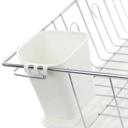 White Better Chef 16" Chrome-Plated Metal Dish Rack with Drain Tray