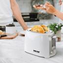 White Better Chef Deluxe Cool Touch Wide-Slot 2-Slice Toaster with Stainless Accents