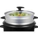 Black Better Chef 5-Cup - 10-Cup Cooked - Rice Cooker with Steamer and Non-Stick Pot