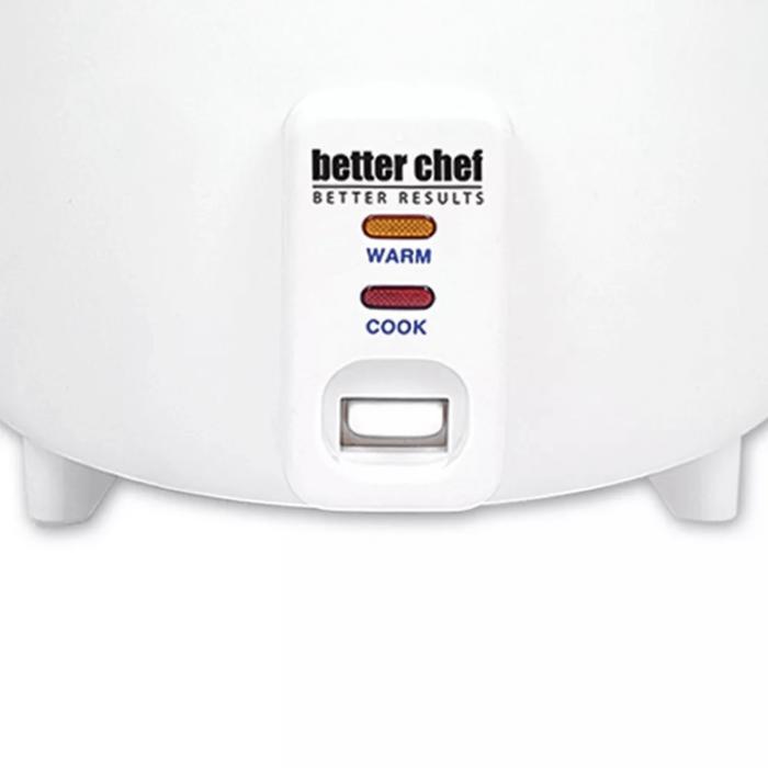 Better Chef 5-Cup - 10-Cup Cooked - Rice Cooker with Steamer and Non-Stick Pot