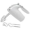 White Better Chef 5-Speed 150W Hand Mixer with Silver Accents and Storage Clip