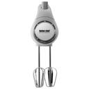 White Better Chef 5-Speed 150W Hand Mixer with Silver Accents and Storage Clip