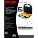 White Better Chef Non-Stick Electric Waffle Maker