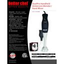 Black Better Chef 200W DualPro Immersion Blender Hand-Mixer with Cup and Beater