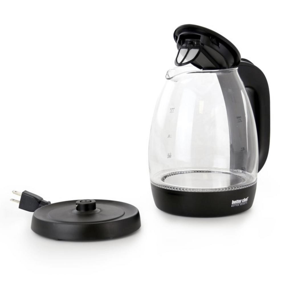 Better Chef 7-Cup Cordless Borosilicate Glass Electric Kettle with LED Light