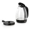 Black Better Chef 7-Cup Cordless Borosilicate Glass Electric Kettle with LED Light