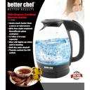 Black Better Chef 7-Cup Cordless Borosilicate Glass Electric Kettle with LED Light