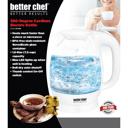 White Better Chef 7-Cup Cordless Borosilicate Glass Electric Kettle with LED Light