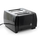 Black Better Chef Wide Slot 4-Slice Dual Control Toaster