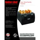 Black Better Chef Wide Slot 4-Slice Dual Control Toaster