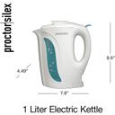 White Proctor Silex 1.0 Liter Electric Tea Kettle Water-Boiler and Heater