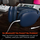 Blue HyperGear VIBE Wireless Bluetooth Headphones w Extended Battery Life