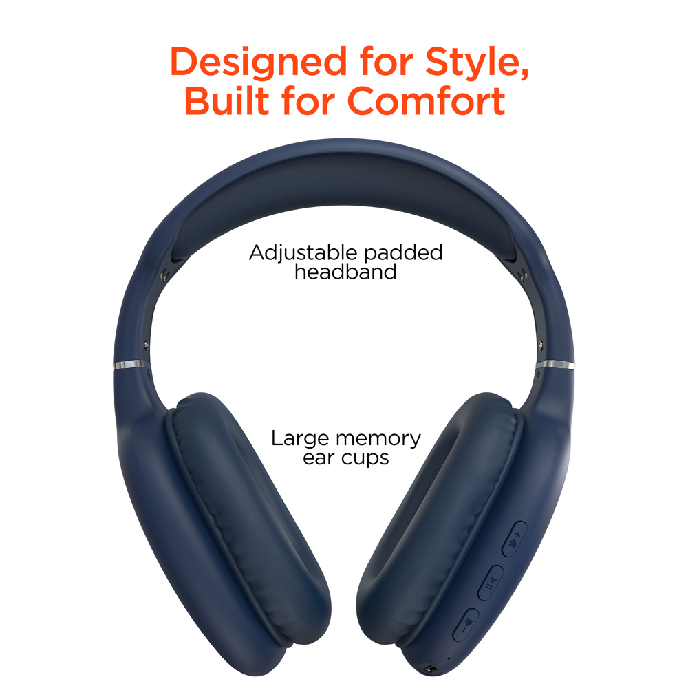 HyperGear VIBE Wireless Bluetooth Headphones w Extended Battery Life