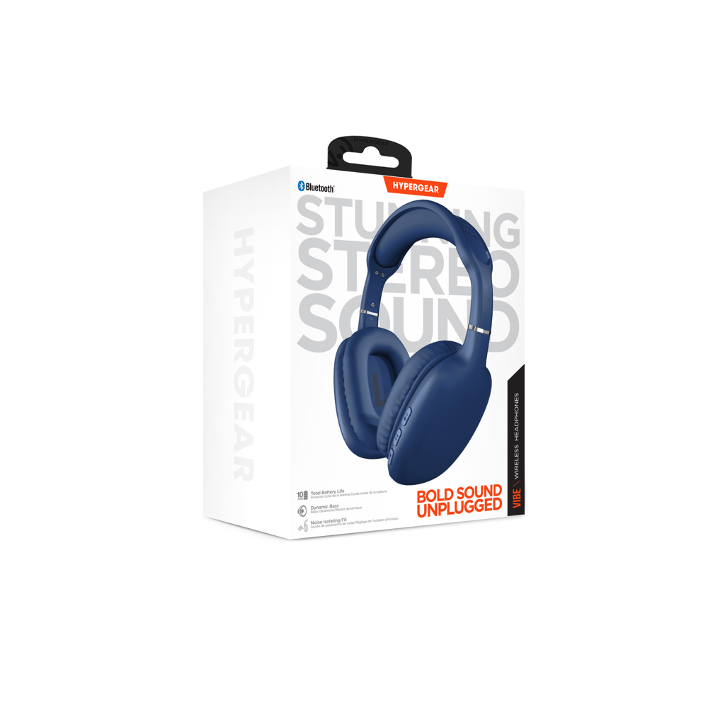 HyperGear VIBE Wireless Bluetooth Headphones w Extended Battery Life