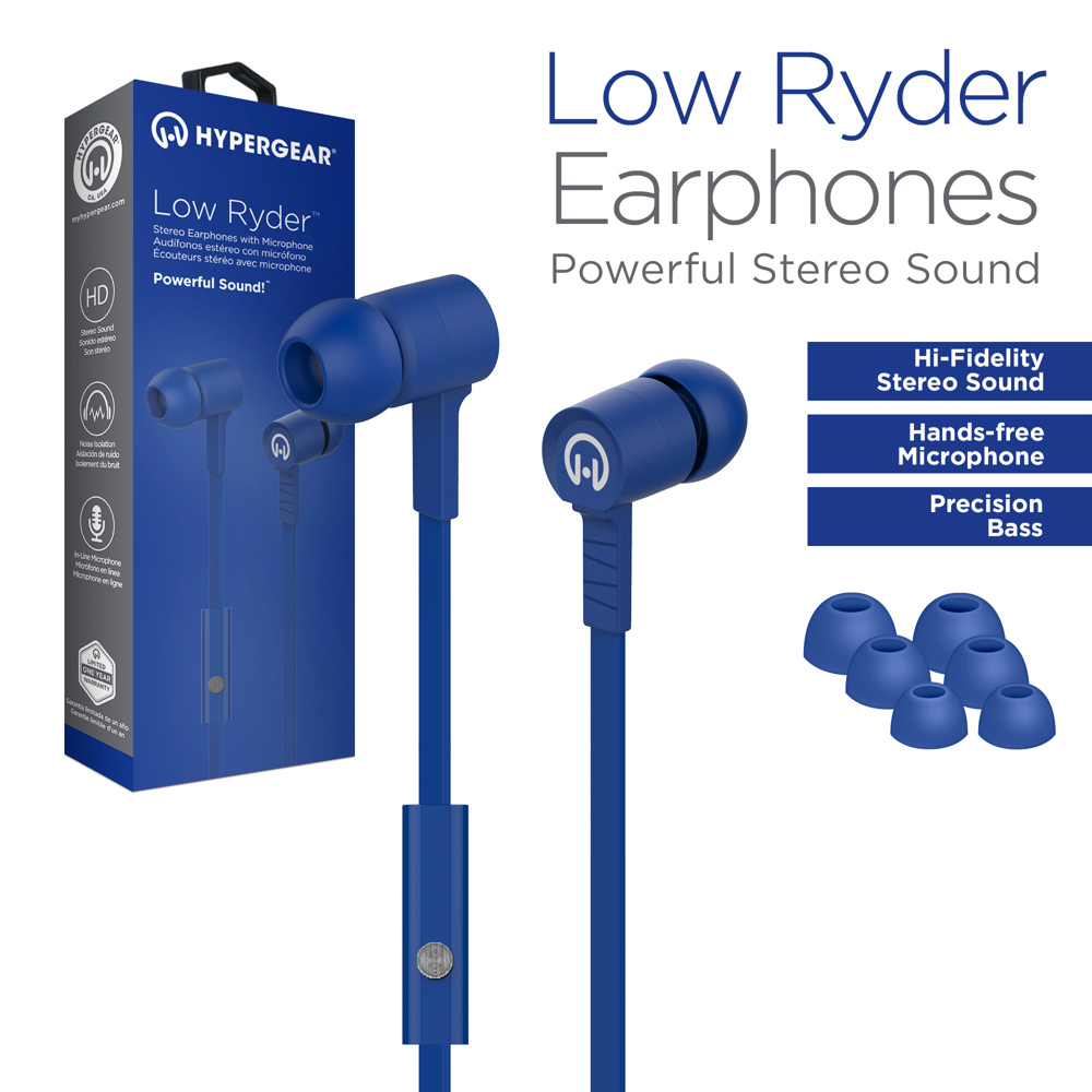 HyperGear Low Ryder Earphones w Mic 3.5mm