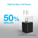 Black Naztech 20W PD Mini Fast Wall Charger