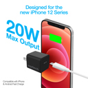 Black Naztech 20W PD Mini Fast Wall Charger