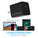 Black Naztech 20W PD Mini Fast Wall Charger