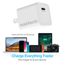 White Naztech 20W PD Mini Fast Wall Charger