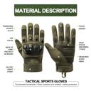 Green XL JupiterGear Tactical Airsoft Gloves for Outdoor Sports with Touchscreen Fingertip Capability