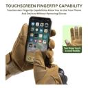 Tan Medium JupiterGear Tactical Airsoft Gloves for Outdoor Sports with Touchscreen Fingertip Capability