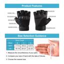 Black Medium JupiterGear Tactical Fingerless Airsoft Gloves for Outdoor Sports