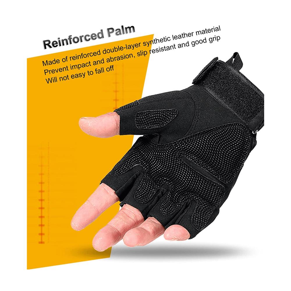 JupiterGear Tactical Fingerless Airsoft Gloves for Outdoor Sports