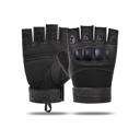 Black Large JupiterGear Tactical Fingerless Airsoft Gloves for Outdoor Sports