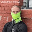 Green/ Black Tie Dye JupiterGear Sports Neck Gaiter Face Mask for Outdoor Activities