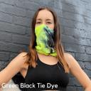 Green/ Black Tie Dye JupiterGear Sports Neck Gaiter Face Mask for Outdoor Activities