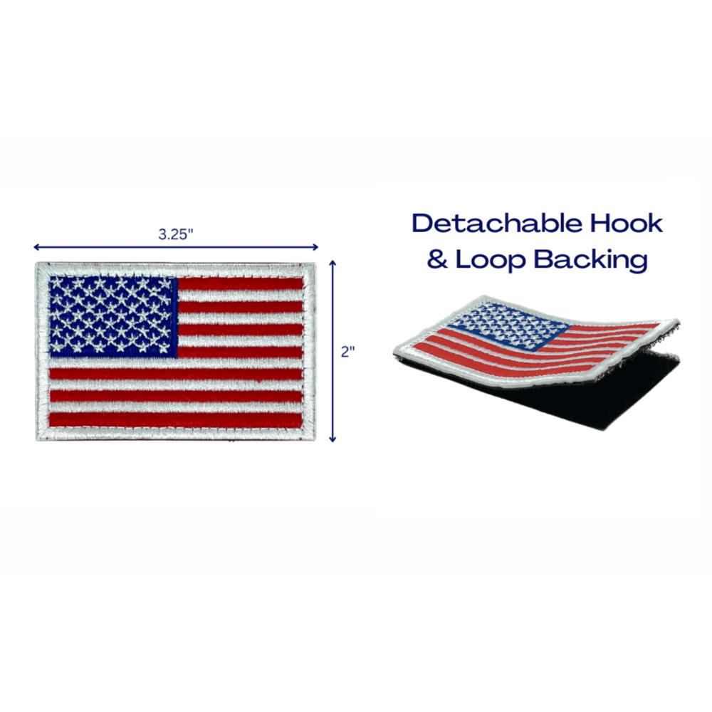 JupiterGear Tactical USA Flag Patch with Detachable Backing