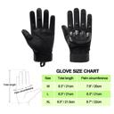 Black Large JupiterGear Tactical Airsoft Gloves for Outdoor Sports with Touchscreen Fingertip Capability