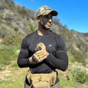 Tan Large JupiterGear Tactical Airsoft Gloves for Outdoor Sports with Touchscreen Fingertip Capability