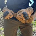 Tan Large JupiterGear Tactical Airsoft Gloves for Outdoor Sports with Touchscreen Fingertip Capability