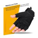 Black Medium JupiterGear Tactical Fingerless Airsoft Gloves for Outdoor Sports