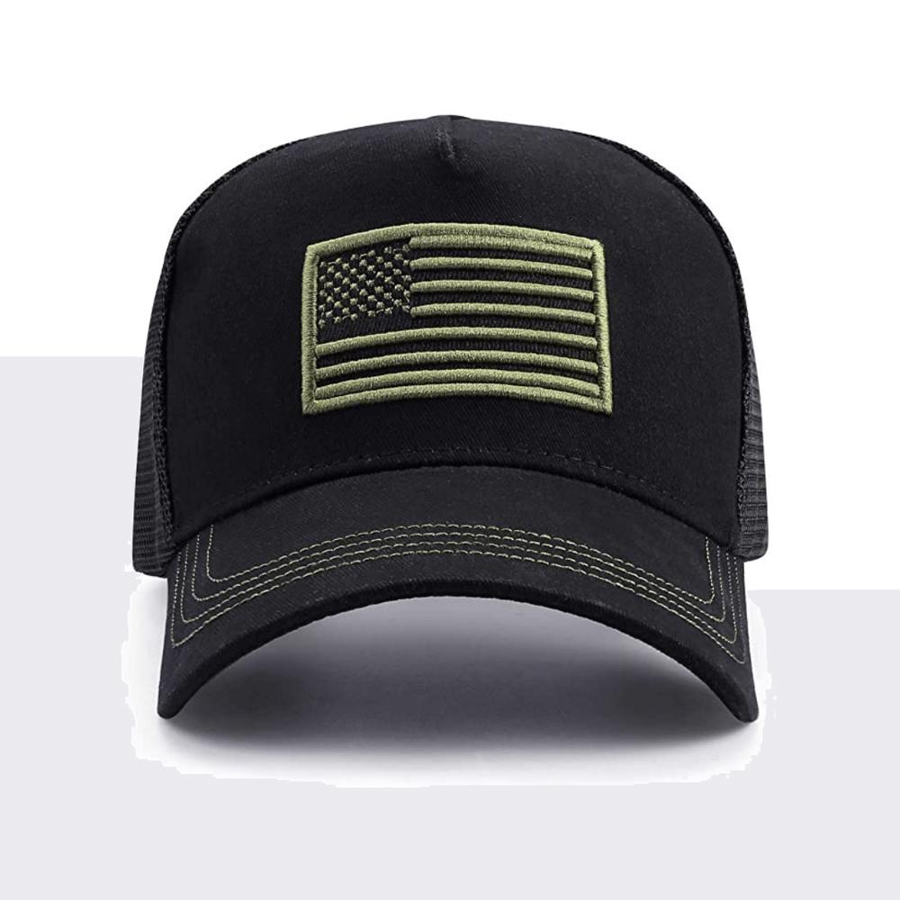 JupiterGear American Flag Trucker Hat with Adjustable Strap