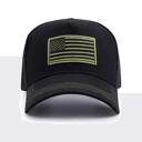 Black/Green JupiterGear American Flag Trucker Hat with Adjustable Strap