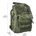 Army Green JupiterGear Unisex Sling Shoulder Bag MOLLE Outdoor Daypack Backpack