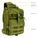 Army Green JupiterGear 15L Unisex Medium Sling Shoulder Bag MOLLE Outdoor Daypack Backpack with Adjustable Strap