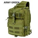 Army Green JupiterGear 15L Unisex Medium Sling Shoulder Bag MOLLE Outdoor Daypack Backpack with Adjustable Strap