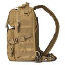 Khaki JupiterGear 15L Unisex Medium Sling Shoulder Bag MOLLE Outdoor Daypack Backpack with Adjustable Strap