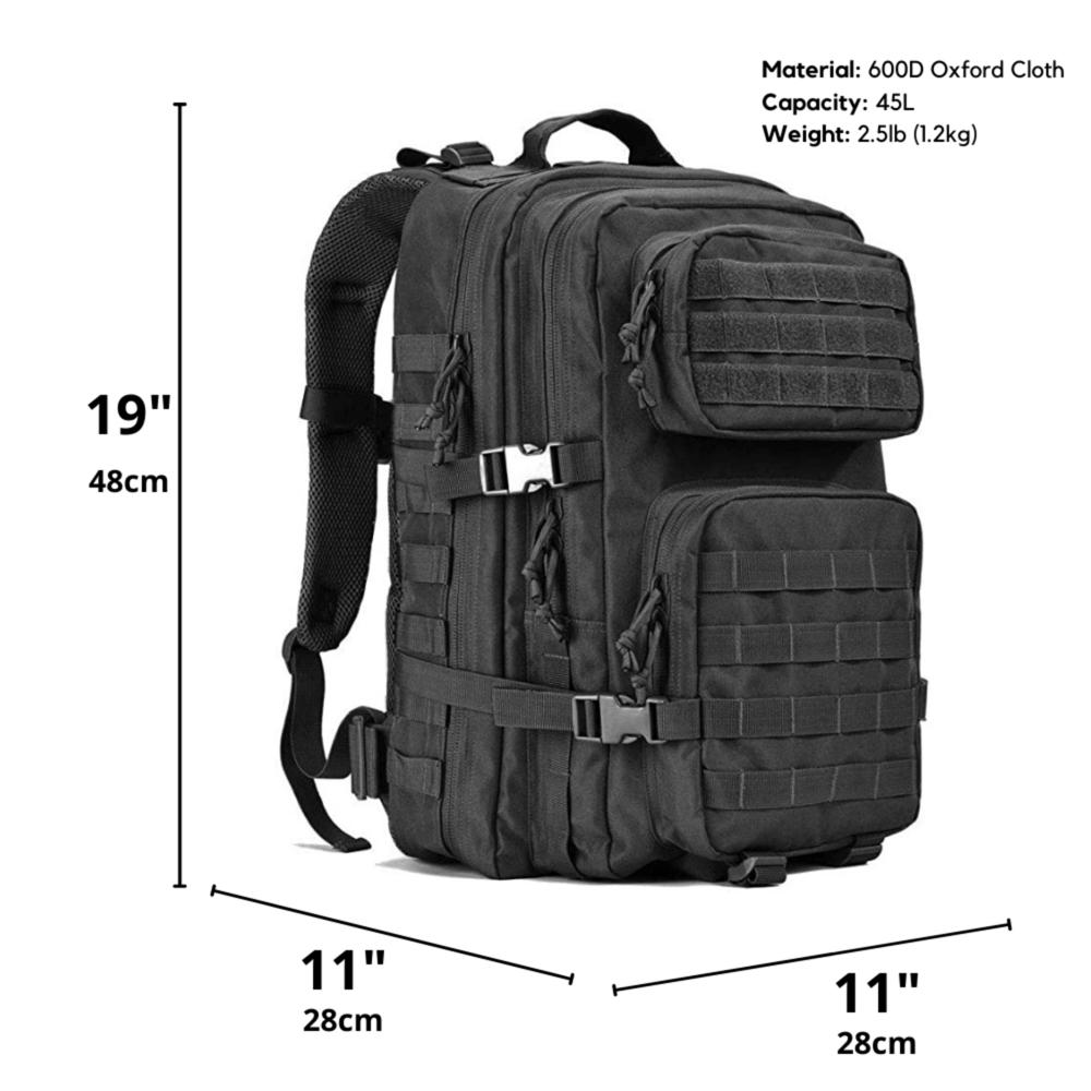 JupiterGear 45L Unisex Backpack Molle Bag Rucksack Range Bag