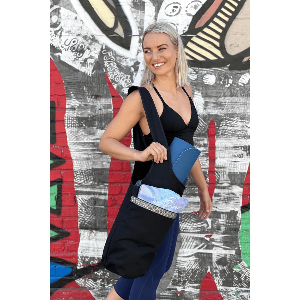 JupiterGear Yoga Mat Carrying Tote Bag with Large Pockets