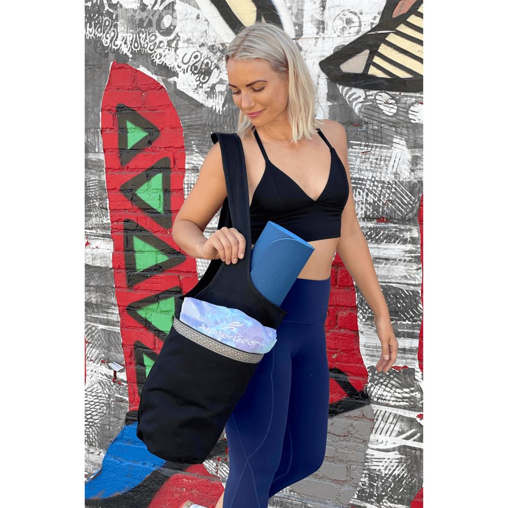 JupiterGear Yoga Mat Carrying Tote Bag with Large Pockets