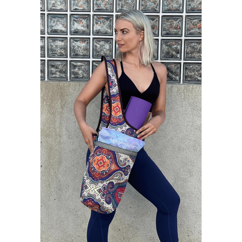 JupiterGear Yoga Mat Carrying Tote Bag with Large Pockets