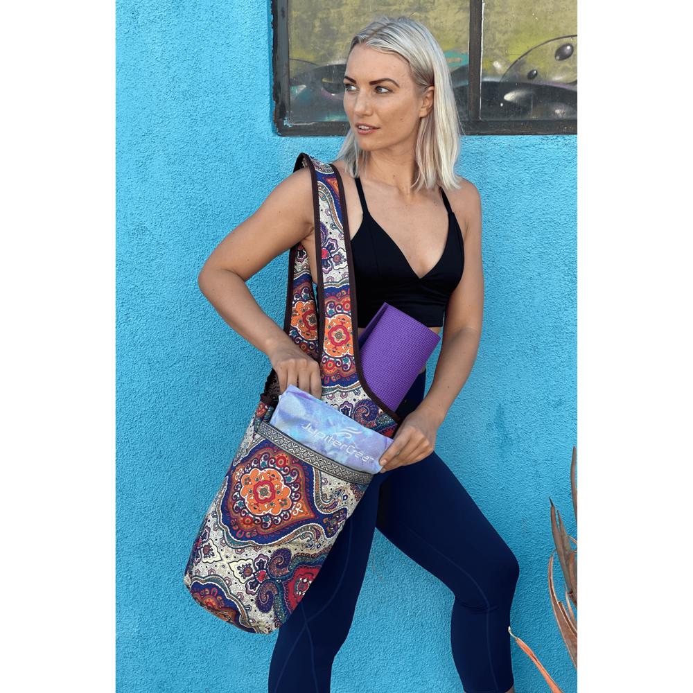 JupiterGear Yoga Mat Carrying Tote Bag with Large Pockets