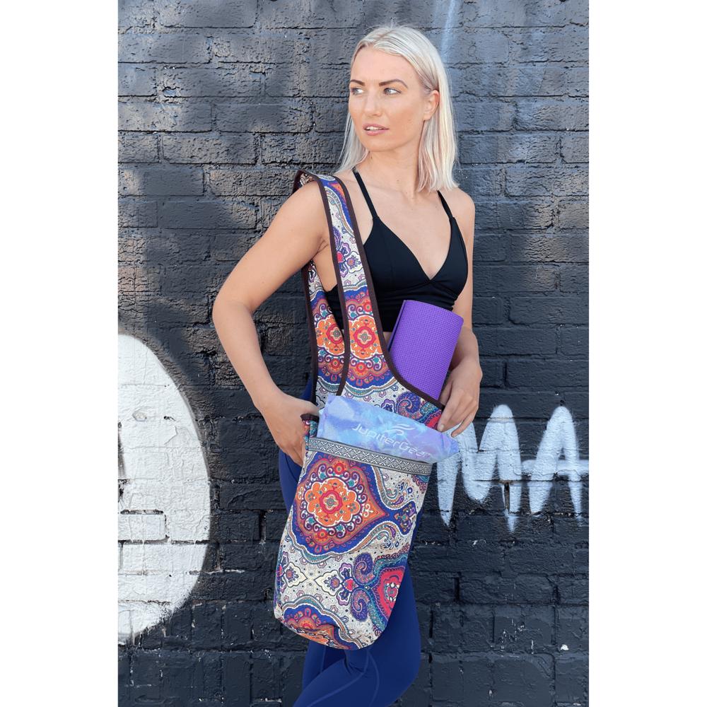 JupiterGear Yoga Mat Carrying Tote Bag with Large Pockets