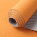 Orange/ Gray Maji Sports 2-Tone TPE Premium Yoga Mat