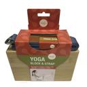 Blue Maji Sports Bamboo Yoga Block & Strap Combo